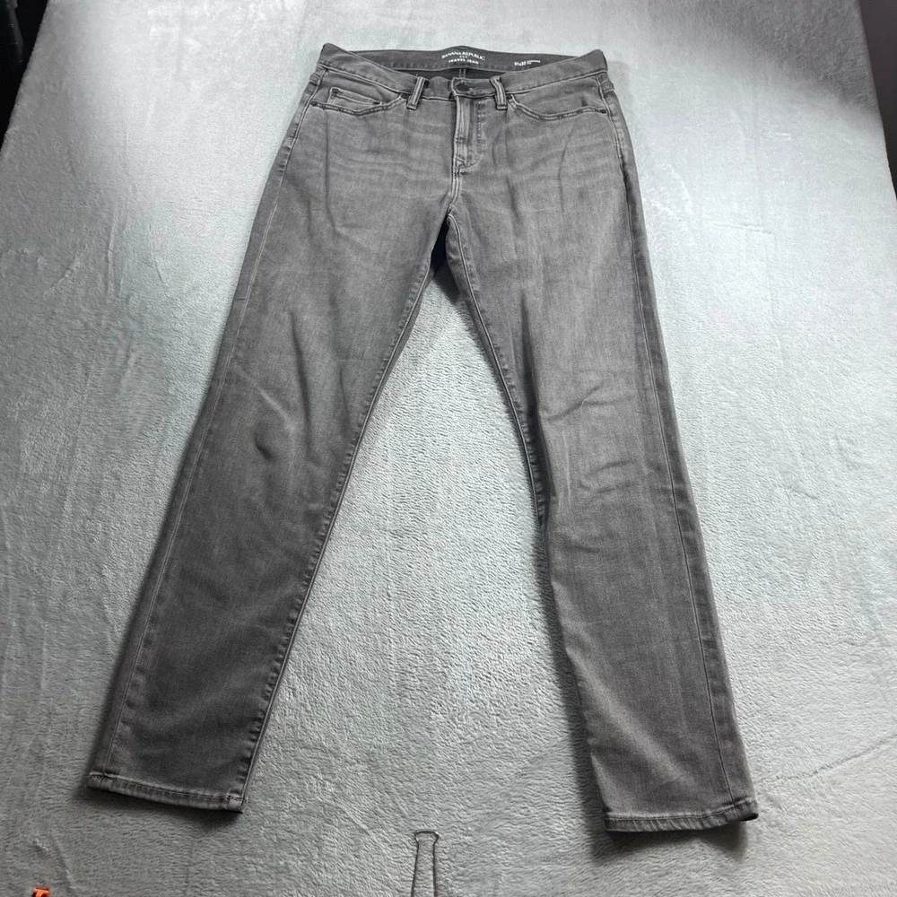 Banana Republic Mens Travel Jean Athletic Fit Gray Denim Pants 31x32